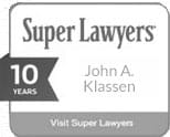 Super Lawyers John A. Klassen 10 Years